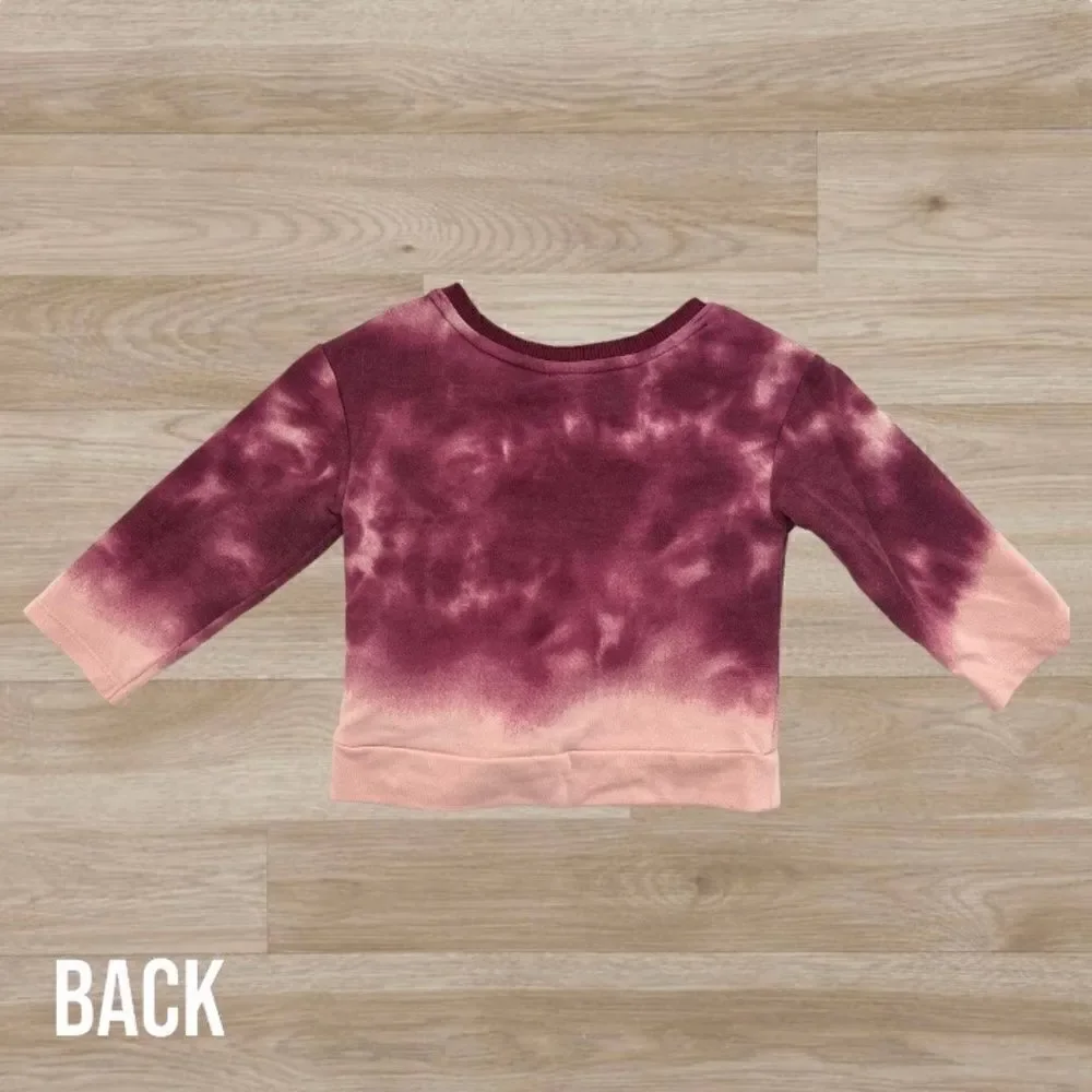 Art Class Baby Girl Pink Tie Dye Matching Set 12 months
